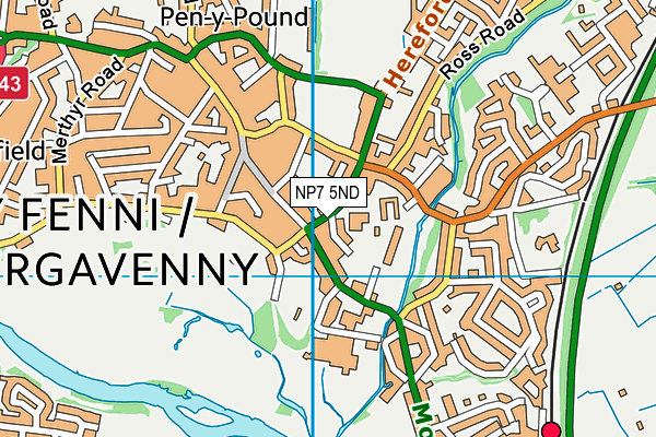 NP7 5ND map - OS VectorMap District (Ordnance Survey)