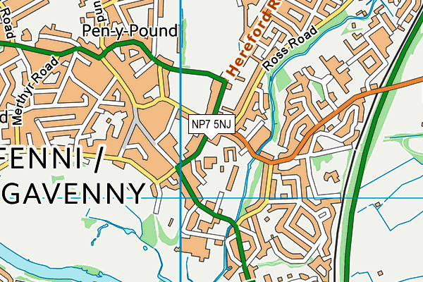 NP7 5NJ map - OS VectorMap District (Ordnance Survey)