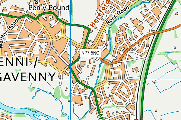 NP7 5NQ map - OS VectorMap District (Ordnance Survey)