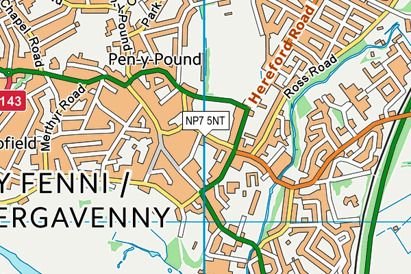 NP7 5NT map - OS VectorMap District (Ordnance Survey)