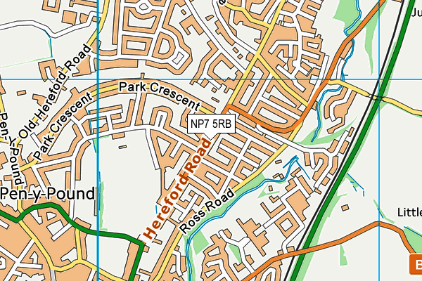 NP7 5RB map - OS VectorMap District (Ordnance Survey)