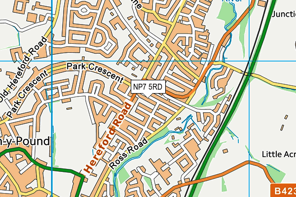 NP7 5RD map - OS VectorMap District (Ordnance Survey)