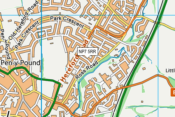 NP7 5RR map - OS VectorMap District (Ordnance Survey)