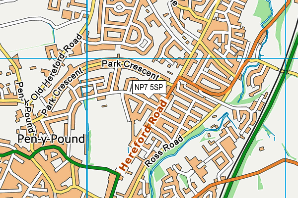 NP7 5SP map - OS VectorMap District (Ordnance Survey)