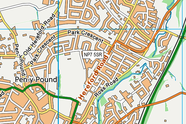 NP7 5SR map - OS VectorMap District (Ordnance Survey)