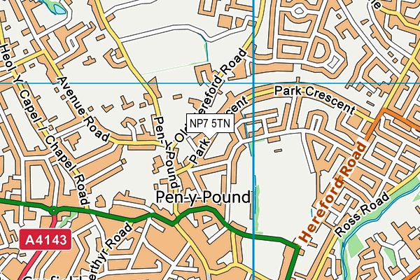 NP7 5TN map - OS VectorMap District (Ordnance Survey)