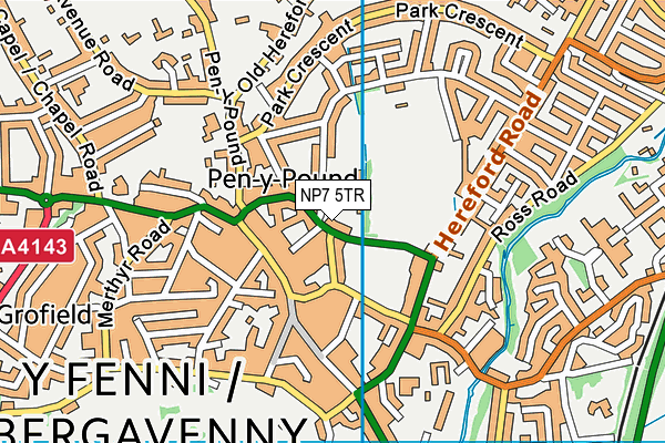 NP7 5TR map - OS VectorMap District (Ordnance Survey)