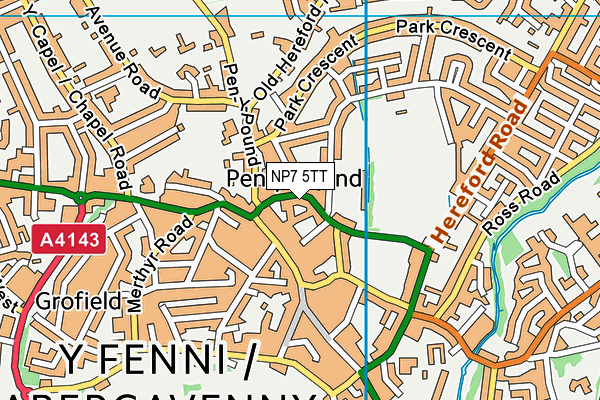 NP7 5TT map - OS VectorMap District (Ordnance Survey)