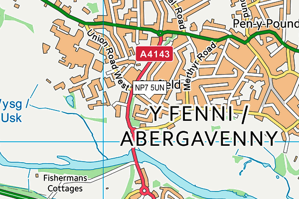 NP7 5UN map - OS VectorMap District (Ordnance Survey)