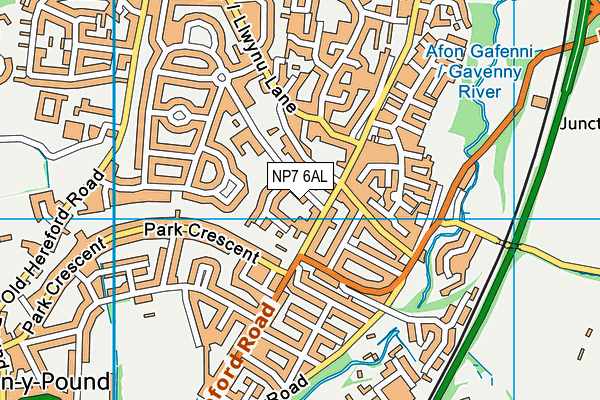 NP7 6AL map - OS VectorMap District (Ordnance Survey)