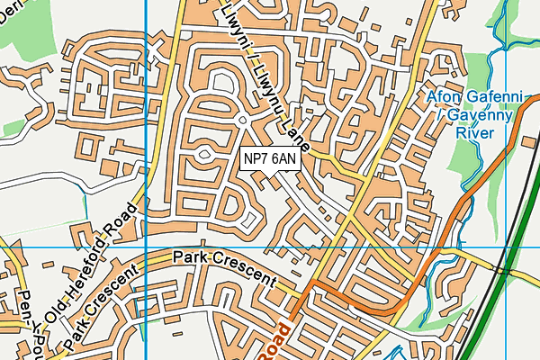 NP7 6AN map - OS VectorMap District (Ordnance Survey)