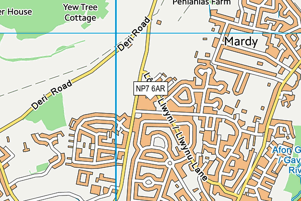 NP7 6AR map - OS VectorMap District (Ordnance Survey)