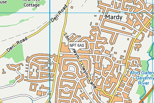 NP7 6AS map - OS VectorMap District (Ordnance Survey)