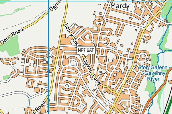 NP7 6AT map - OS VectorMap District (Ordnance Survey)