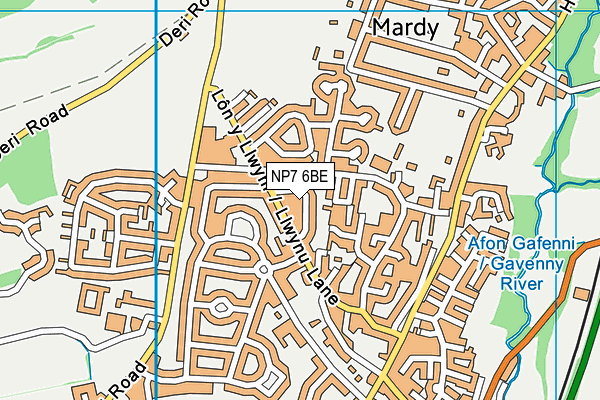 NP7 6BE map - OS VectorMap District (Ordnance Survey)