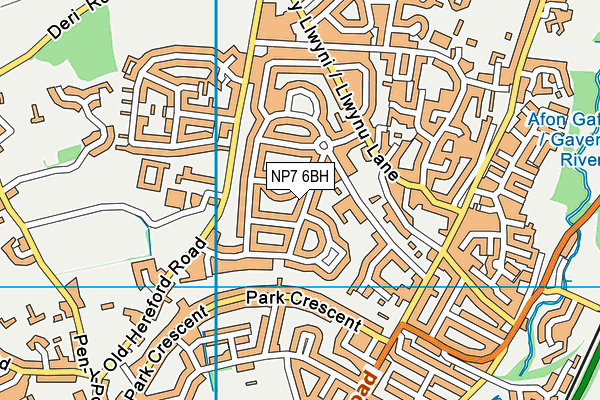 NP7 6BH map - OS VectorMap District (Ordnance Survey)