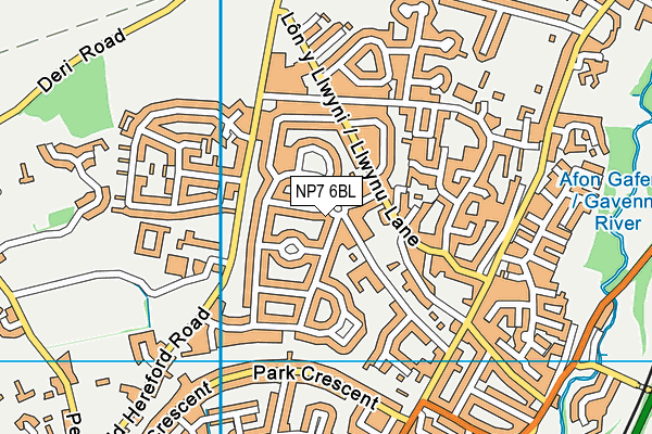 NP7 6BL map - OS VectorMap District (Ordnance Survey)