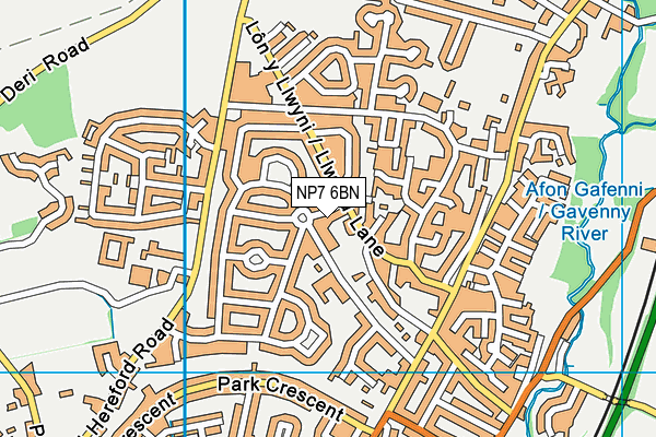 NP7 6BN map - OS VectorMap District (Ordnance Survey)