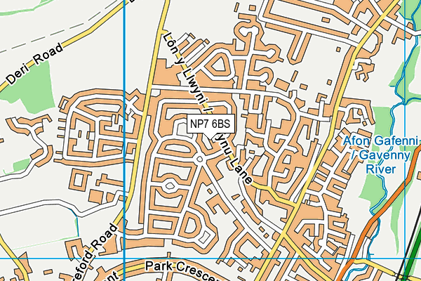NP7 6BS map - OS VectorMap District (Ordnance Survey)