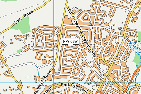 NP7 6BW map - OS VectorMap District (Ordnance Survey)