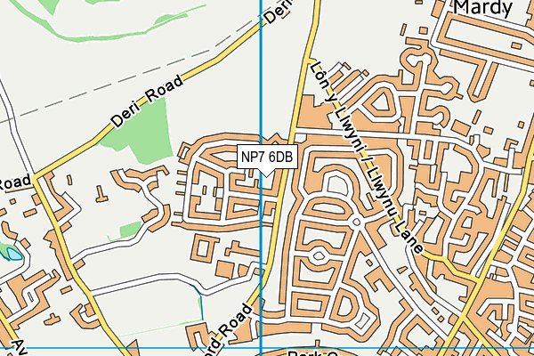 NP7 6DB map - OS VectorMap District (Ordnance Survey)