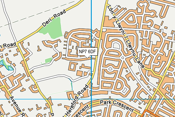 NP7 6DF map - OS VectorMap District (Ordnance Survey)
