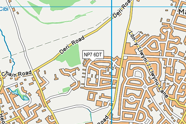 NP7 6DT map - OS VectorMap District (Ordnance Survey)