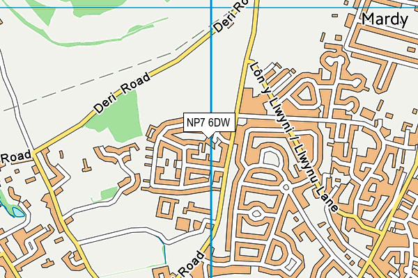 NP7 6DW map - OS VectorMap District (Ordnance Survey)