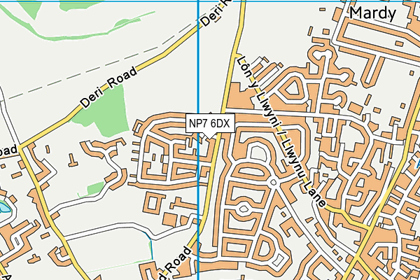 NP7 6DX map - OS VectorMap District (Ordnance Survey)