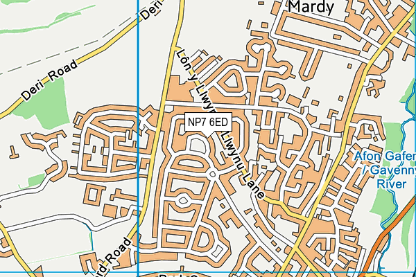 NP7 6ED map - OS VectorMap District (Ordnance Survey)
