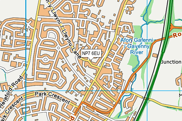 NP7 6EU map - OS VectorMap District (Ordnance Survey)