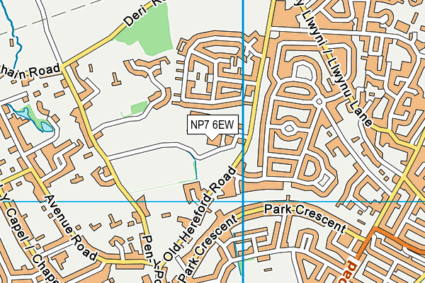 NP7 6EW map - OS VectorMap District (Ordnance Survey)