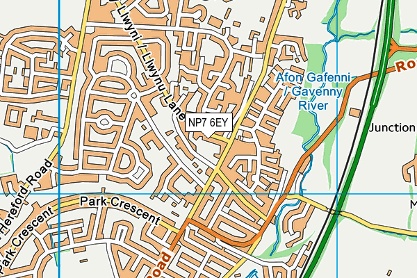 NP7 6EY map - OS VectorMap District (Ordnance Survey)