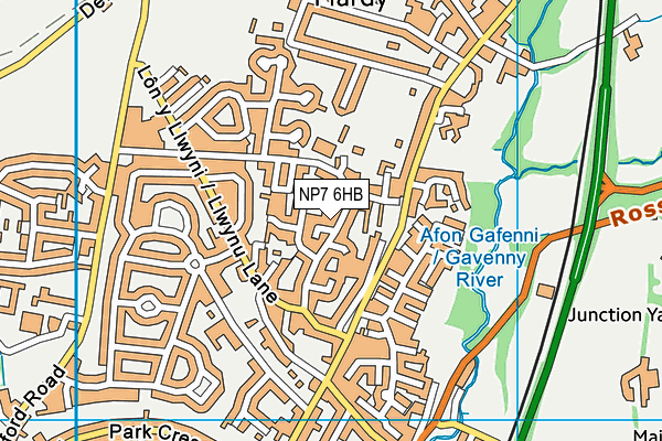NP7 6HB map - OS VectorMap District (Ordnance Survey)