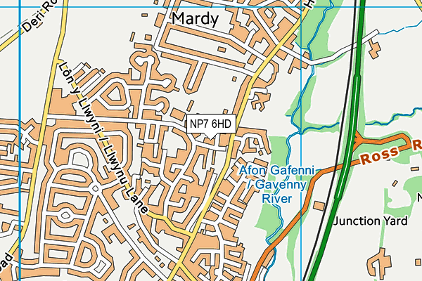 NP7 6HD map - OS VectorMap District (Ordnance Survey)