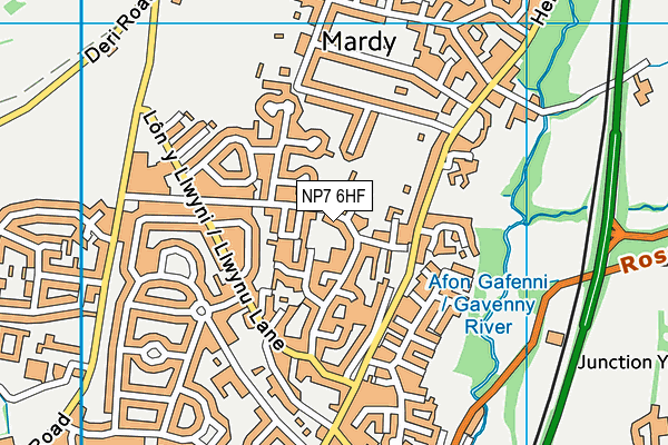 NP7 6HF map - OS VectorMap District (Ordnance Survey)