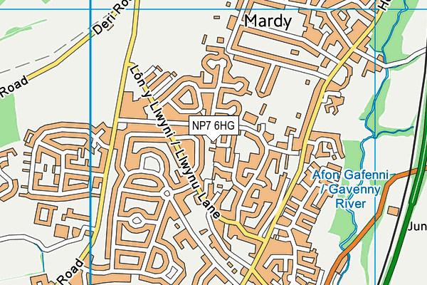 NP7 6HG map - OS VectorMap District (Ordnance Survey)