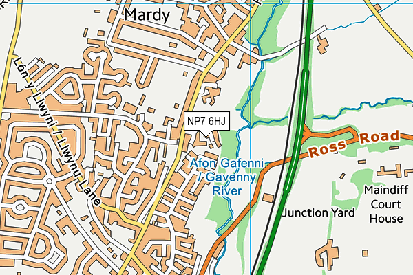 NP7 6HJ map - OS VectorMap District (Ordnance Survey)