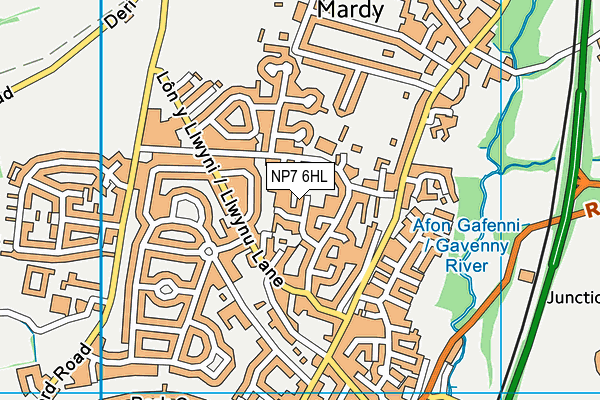 NP7 6HL map - OS VectorMap District (Ordnance Survey)