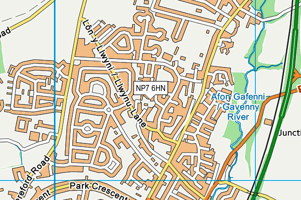NP7 6HN map - OS VectorMap District (Ordnance Survey)