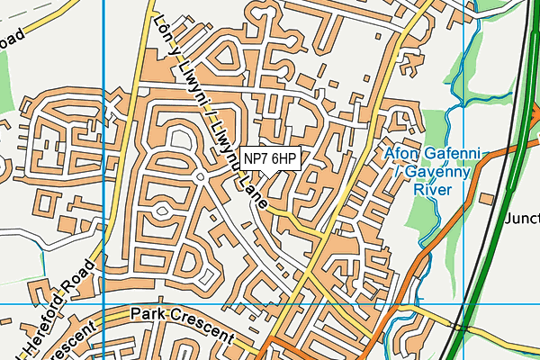 NP7 6HP map - OS VectorMap District (Ordnance Survey)