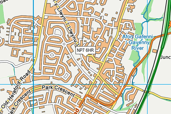 NP7 6HR map - OS VectorMap District (Ordnance Survey)
