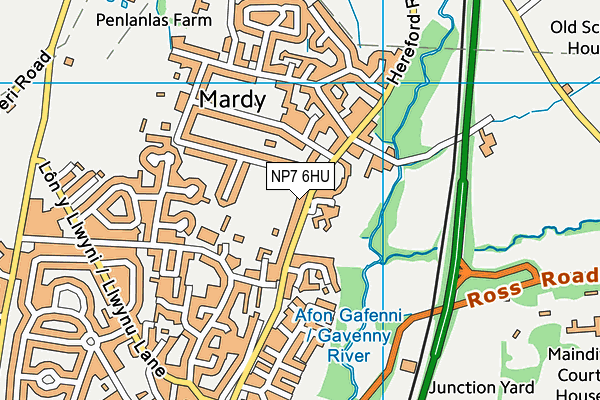 NP7 6HU map - OS VectorMap District (Ordnance Survey)