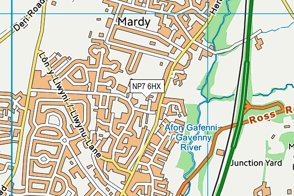 NP7 6HX map - OS VectorMap District (Ordnance Survey)