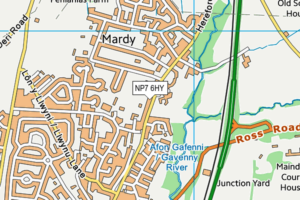 NP7 6HY map - OS VectorMap District (Ordnance Survey)