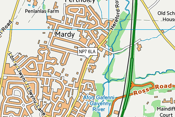 NP7 6LA map - OS VectorMap District (Ordnance Survey)