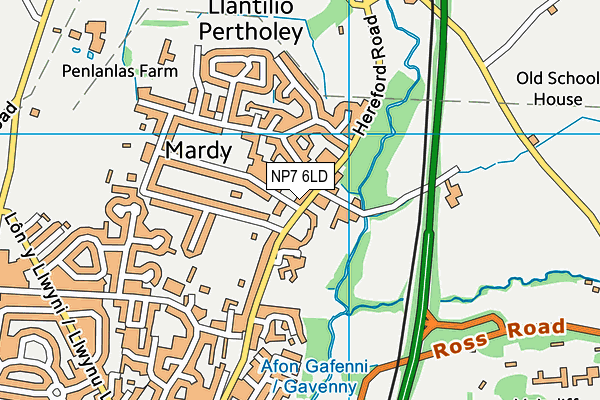 NP7 6LD map - OS VectorMap District (Ordnance Survey)