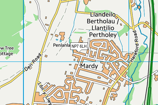NP7 6LH map - OS VectorMap District (Ordnance Survey)