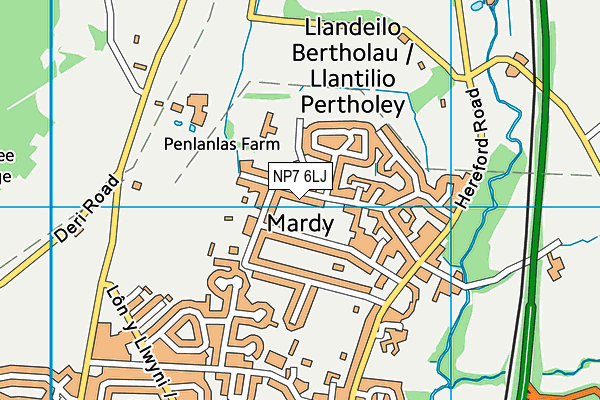 NP7 6LJ map - OS VectorMap District (Ordnance Survey)