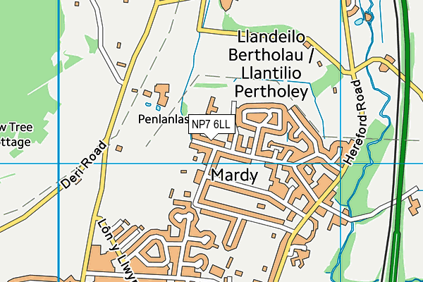 NP7 6LL map - OS VectorMap District (Ordnance Survey)